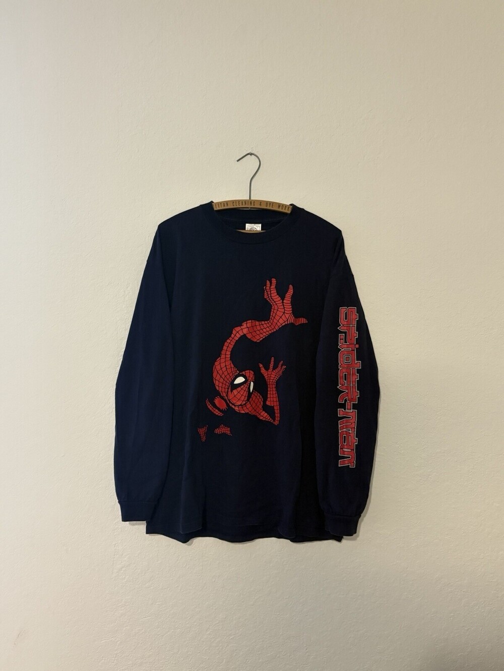 Vintage 2000s Y2K Spiderman Promo Long Sleeve T- Shirt Delta Size Men’s XL